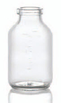 250 ml infuusflacon, helder, type 2 geblazen glas